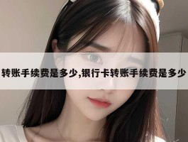转账手续费是多少,银行卡转账手续费是多少