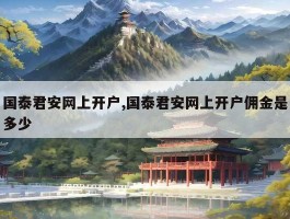 国泰君安网上开户,国泰君安网上开户佣金是多少