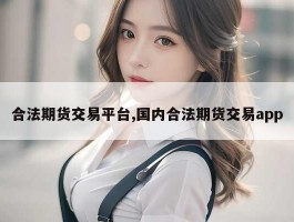 合法期货交易平台,国内合法期货交易app