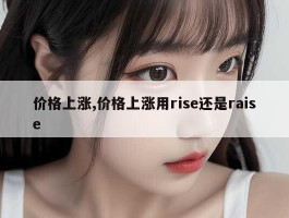 价格上涨,价格上涨用rise还是raise