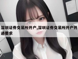 深圳证券交易所开户,深圳证券交易所开户开通要求