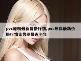 pvc原料最新价格行情,pvc原料最新价格行情走势图最近半年