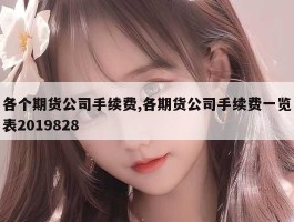 各个期货公司手续费,各期货公司手续费一览表2019828