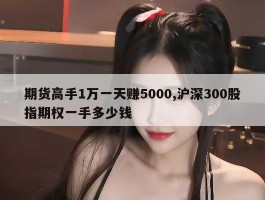 期货高手1万一天赚5000,沪深300股指期权一手多少钱