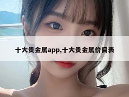 十大贵金属app,十大贵金属价目表