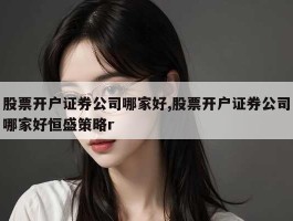 股票开户证券公司哪家好,股票开户证券公司哪家好恒盛策略r