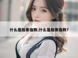 什么是股票指数,什么是股票指数?