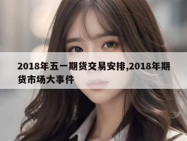 2018年五一期货交易安排,2018年期货市场大事件