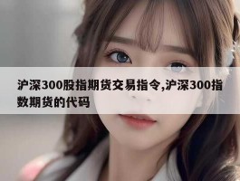 沪深300股指期货交易指令,沪深300指数期货的代码