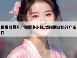 恒指期货开户需要多少钱,恒指期货的开户条件