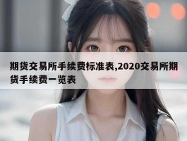 期货交易所手续费标准表,2020交易所期货手续费一览表