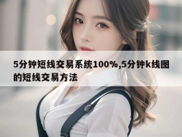 5分钟短线交易系统100%,5分钟k线图的短线交易方法