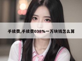 手续费,手续费038%一万块钱怎么算