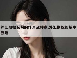 外汇期权交易的作用及特点,外汇期权的基本原理