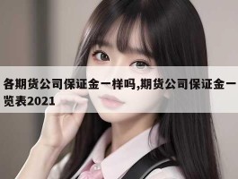 各期货公司保证金一样吗,期货公司保证金一览表2021