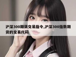 沪深300期货交易指令,沪深300指数期货的交易代码