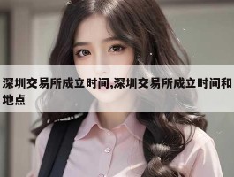 深圳交易所成立时间,深圳交易所成立时间和地点