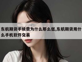 东航期货手续费为什么那么低,东航期货用什么手机软件交易