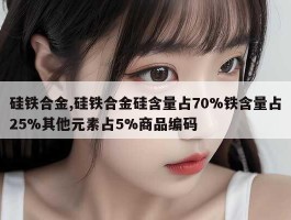 硅铁合金,硅铁合金硅含量占70%铁含量占25%其他元素占5%商品编码