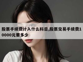 股票手续费计入什么科目,股票交易手续费10000元要多少