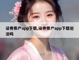 证券账户app下载,证券账户app下载犯法吗