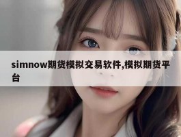 simnow期货模拟交易软件,模拟期货平台