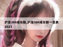 沪深300成分股,沪深300成分股一览表2023