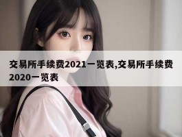 交易所手续费2021一览表,交易所手续费2020一览表