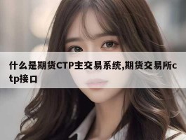 什么是期货CTP主交易系统,期货交易所ctp接口