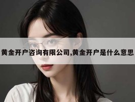 黄金开户咨询有限公司,黄金开户是什么意思