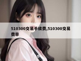 510300交易手续费,510300交易费率