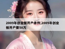 2009年创业板开户条件,2009年创业板开户要50万