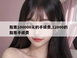 股票100000元的手续费,12000的股票手续费