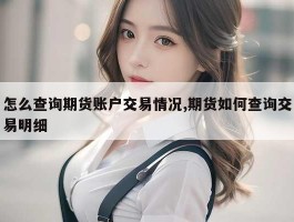 怎么查询期货账户交易情况,期货如何查询交易明细